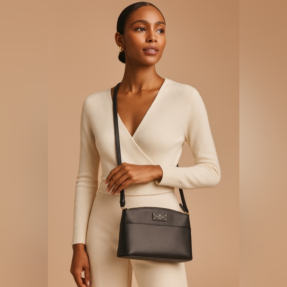Kate Spade New York Pebbled Leather Crossbody – Black | Luxury & Timeless